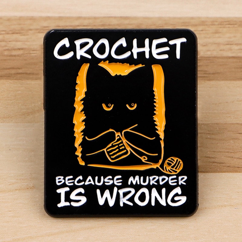 Cute Black Cat Enamel Pin Cozy, Whimsical Accessory for Your Bag, Hat, or Collar