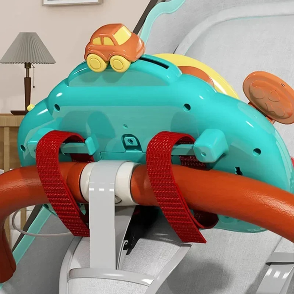 Baby Toy Electric Simulate Driving Car Educational Steering Wheel for Toddlers, Stroller Driving Toy for Early Learnin