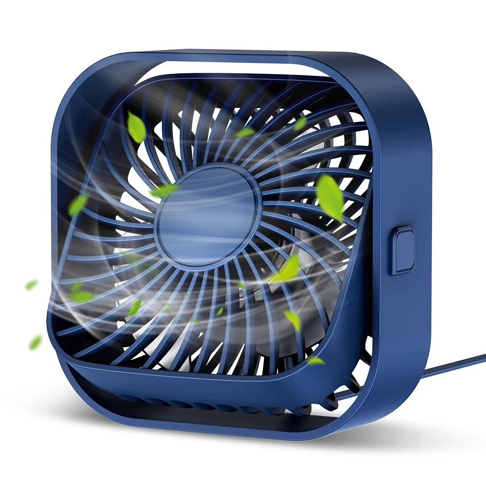 Mini Portable USB Desk Fan With Strong Airflow Quiet Operation Adjustable Speed Rotatable For Home