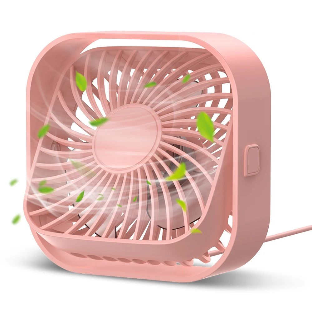 Mini Portable USB Desk Fan With Strong Airflow Quiet Operation Adjustable Speed Rotatable For Home
