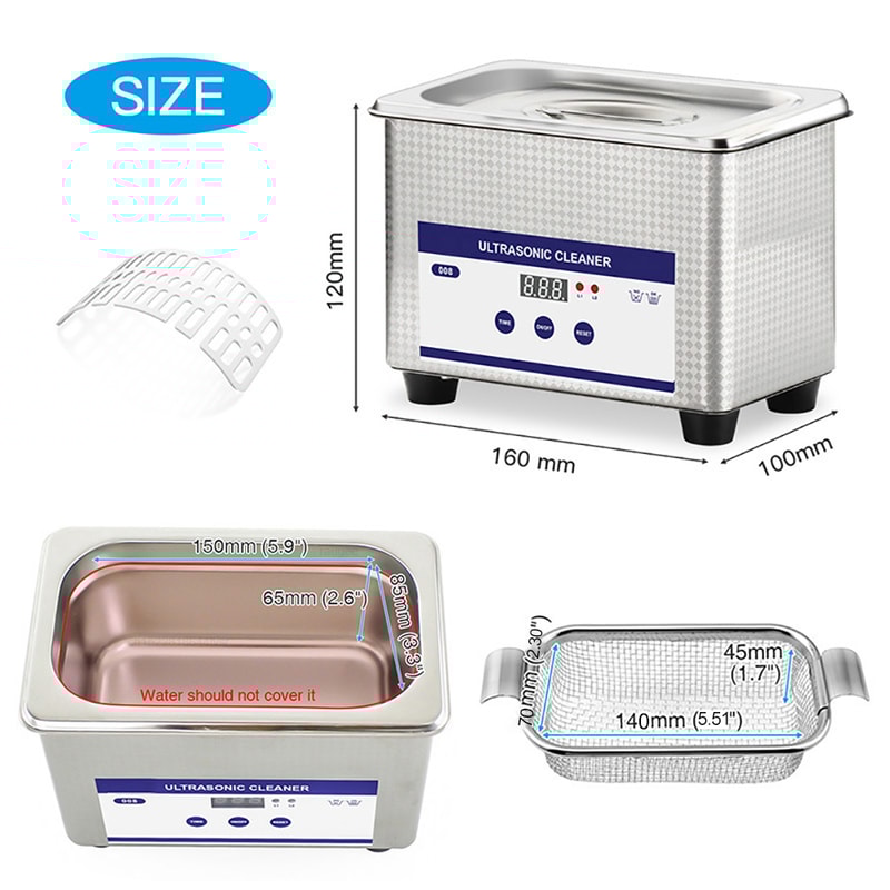 Ultrasonic Jewelry Glasses Cleaner HighFrequency Ultrasound Washing Bath For Spotless Shine 5