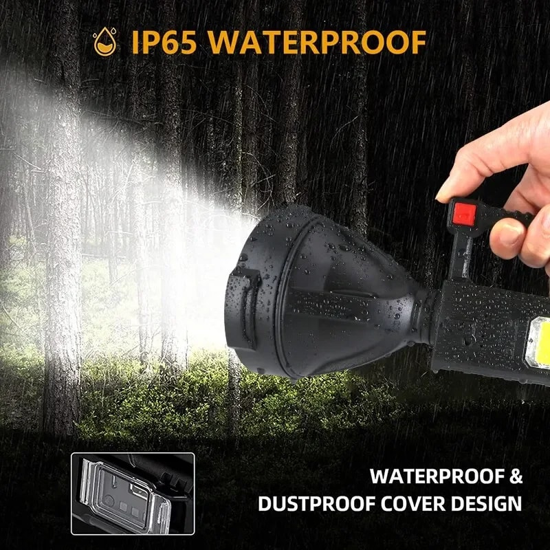 HighPower LED Flashlight Waterproof USB Rechargeable Searchlight For Fishing Camping Outdoors 2