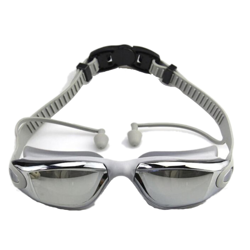 Swimming Goggles with Earplugs for Adults Anti-Fog, Waterproof Swim Glasses for Men Women Perfect for Pool