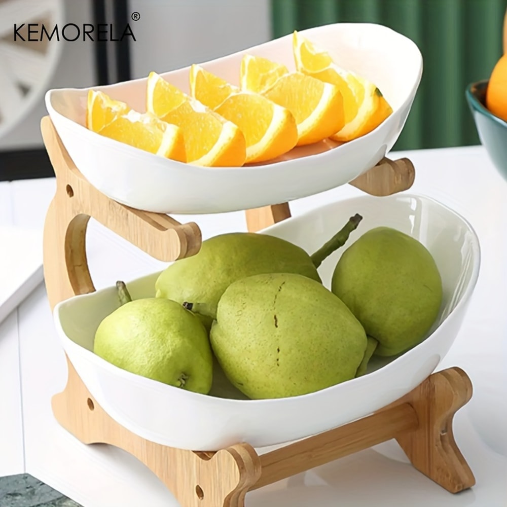 Modern Plastic Snack Dish Dried Fruit Basket Creative Cake Stand Salad Bowl For Home Living Room 2