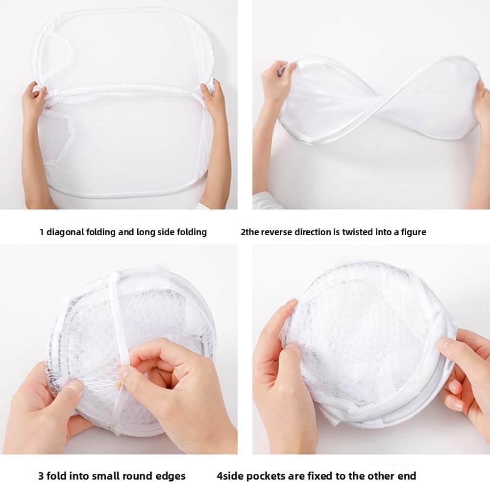 Large Portable Mesh Pop-up Laundry Basket, Foldable Dirty Clothes Storage Basket, Large Capacity