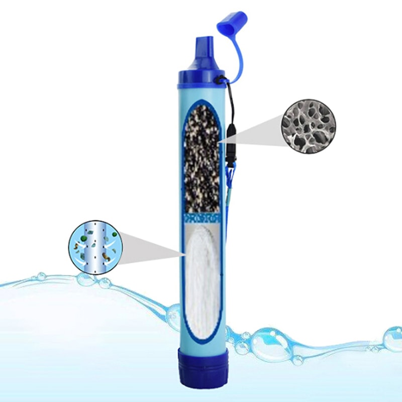 Outdoor Mini Water Filter Straw Portable Hiking Water Purifier for Survival and Emergency Needs