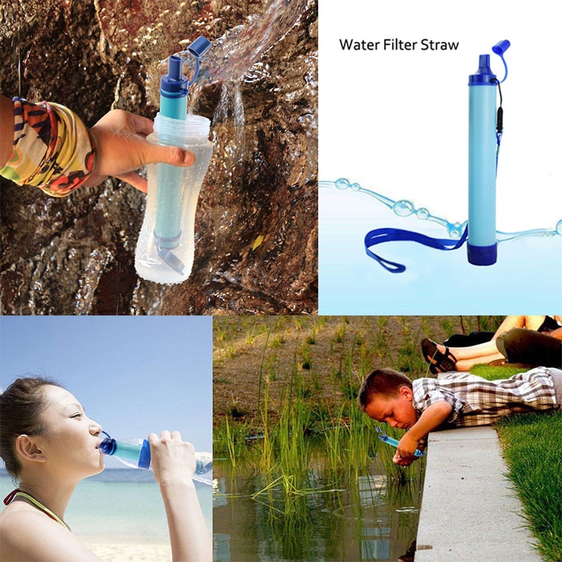 Outdoor Mini Water Filter Straw Portable Hiking Water Purifier for Survival and Emergency Needs