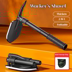 multifunctional garden shovel shovel, pickaxe hoe for camping, fishing outdoor adventures