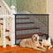 Pet Dog Barrier Fence With Hook Folding Mesh Safety Gate For Dogs Stairs Playpen Breathable Easy Se 0