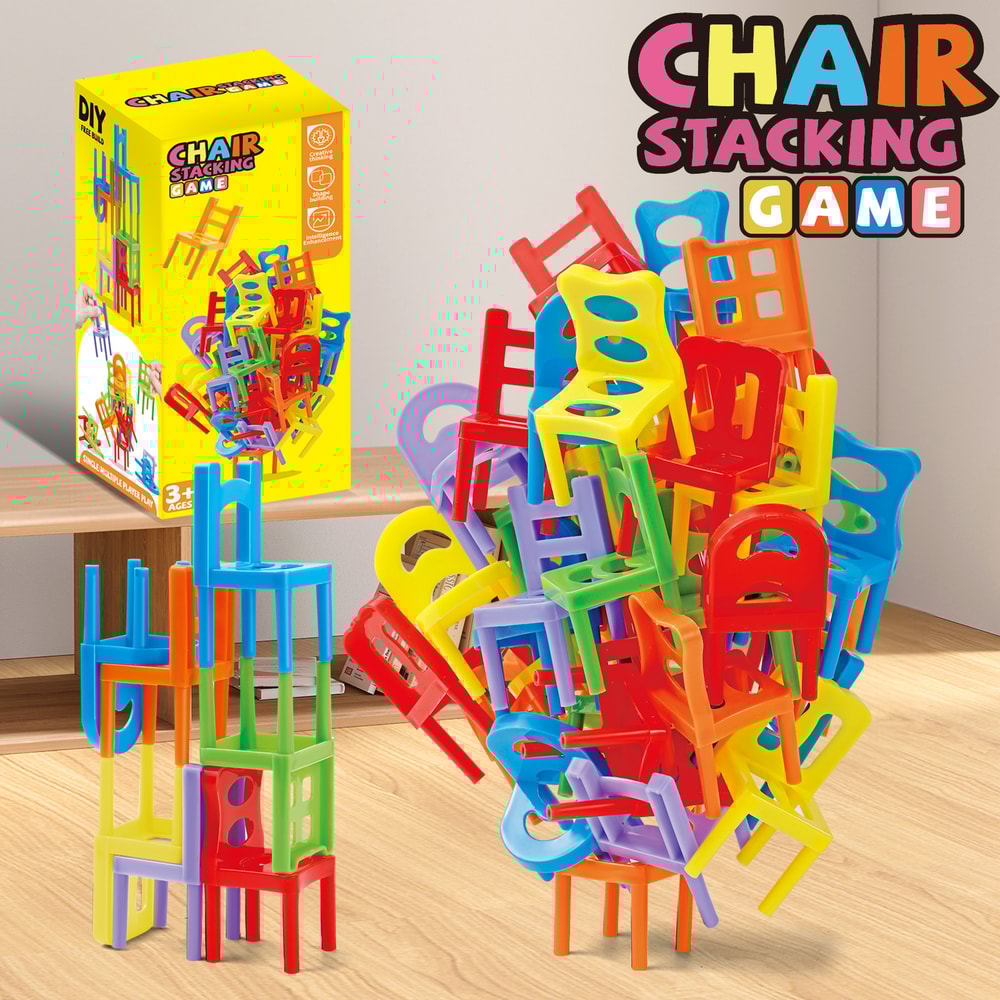 Interactive Stacking Chairs Toy Set ParentChild Building Blocks For Stress Relief And Fun 0