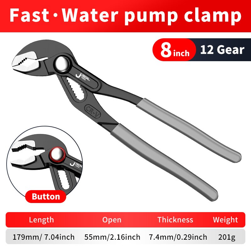 Adjustable Water Pump Pliers MultiFunction Plumbing Tool For Home And DIY Projects 2