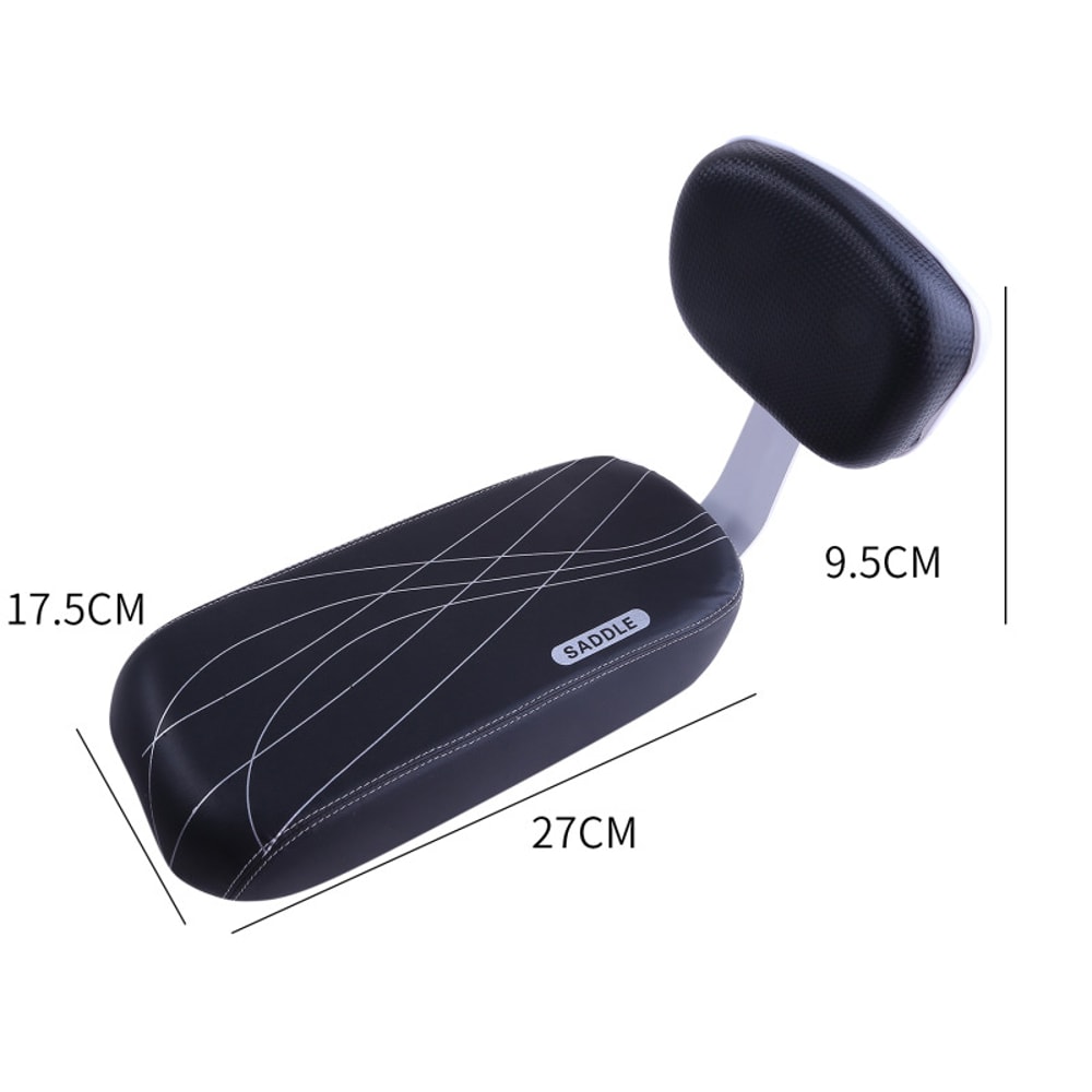 Comfortable Bicycle Back Seat With Back Rest For Kids WaterResistant PU Leather Cushion For Bicycle 5