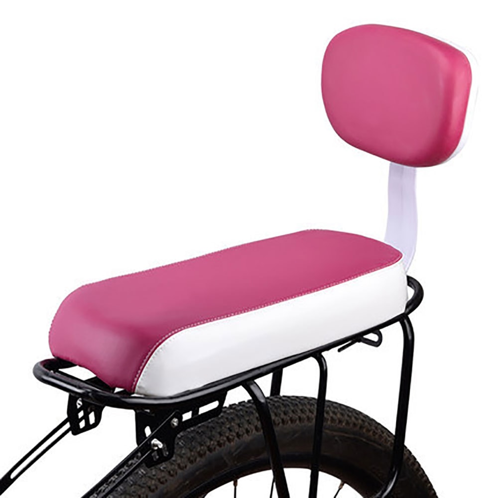 Comfortable Bicycle Back Seat With Back Rest For Kids WaterResistant PU Leather Cushion For Bicycle 7