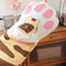 Cute Cat Paws Heat Resistant Microwave Cotton Gloves for Kitchen Baking