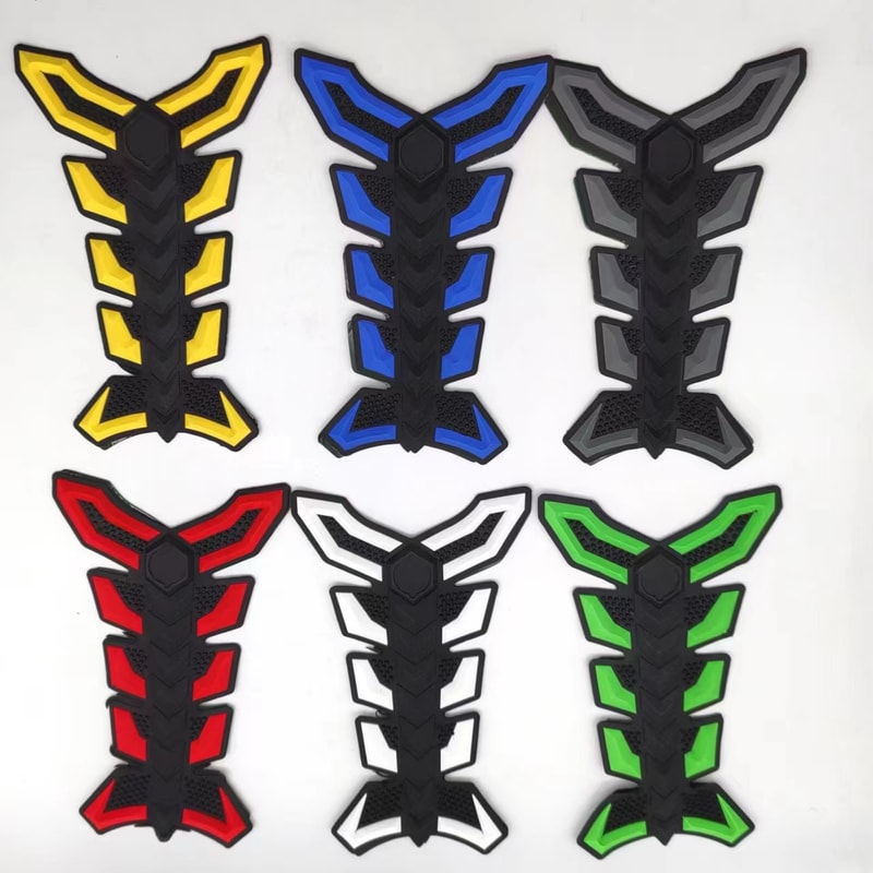 Universal Motorcycle Tank Protector Pad Rubber Fish Bone Fuel Oil Protector Sticker 0