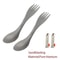 Titanium Spork Spoon Fork Knife Set Ultralight EcoFriendly Camping Travel Cutlery 6