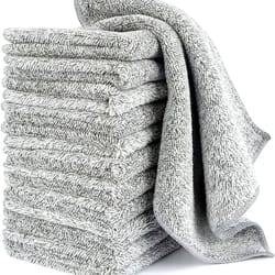 thick microfiber cleaning cloths lint-free, reusable, absorbent towels for car windows surfaces