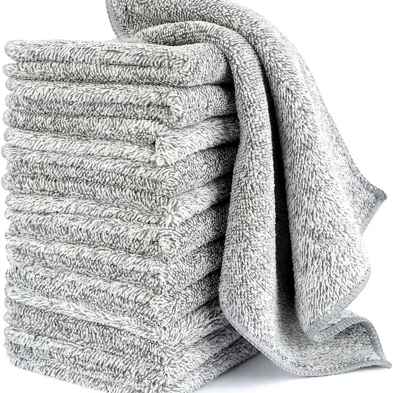 Thick Microfiber Cleaning Cloths LintFree Reusable Absorbent Towels For Car Windows Surfaces 0