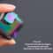 Square Decompression Spinning Top Dice Cube AntiAnxiety Fidget Toy For Kids Adults 4