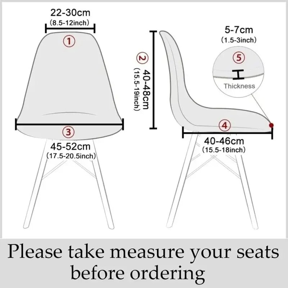 Velvet Stretch Armless Chair Cover Solid Color, Elastic Dining Seat Cover for Home, Hotel, Party, Banquet, Wedding