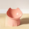 WhiskerWare Elevated Cat Bowl Anti-Tip Raised Feeding Dish with Tilted Edge for Neck Protection