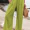 Womens Casual Drawstring Pants Mid Waist, Beach Wide Leg, Spring Summer Comfort