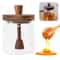 Glass Honey Jar with Dipper and Lid Premium Wide Mouth Honey Storage Container for Syrup and Honey