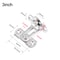 Sliding Door Latch Lock Heavy-Duty Right Angle Barrel Bolt Lock for Home Safety