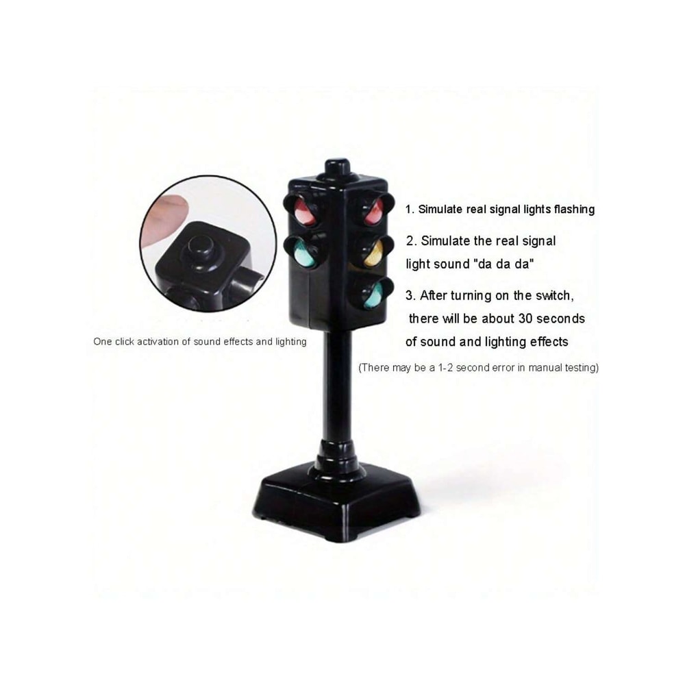 Kids Traffic Light Toy Set with Road Signs Educational Traffic Safety Toy for Kids Learning