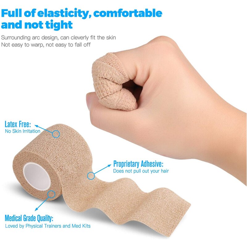 Disposable Self Adhesive Elastic Bandage Tattoo Grip Tape Wrap for Tattoo Machine Handles and First Aid