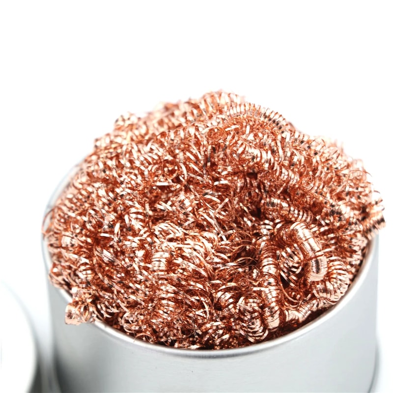 Soldering Iron Tip Cleaner with Brass Wire Cleaning Ball and Metal Holder for Fast Tip Maintenance