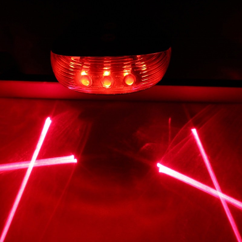 Bicycle LED Laser Safety Tail Light For Cycling Waterproof MTB Rear Warning Taillight 8