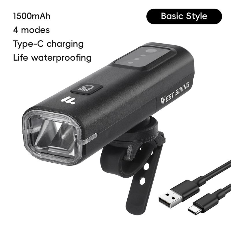 BIKING Intelligent Light Sensing Bike Front Light Portable LED Cycling Headlight 6
