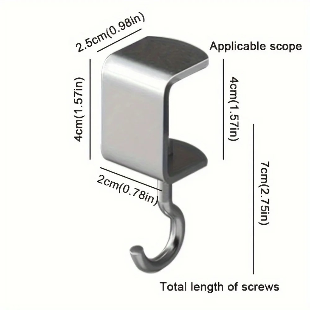 Steel Table Hooks Detachable and Non-Destructive Installation for Office Desks School Dormitories