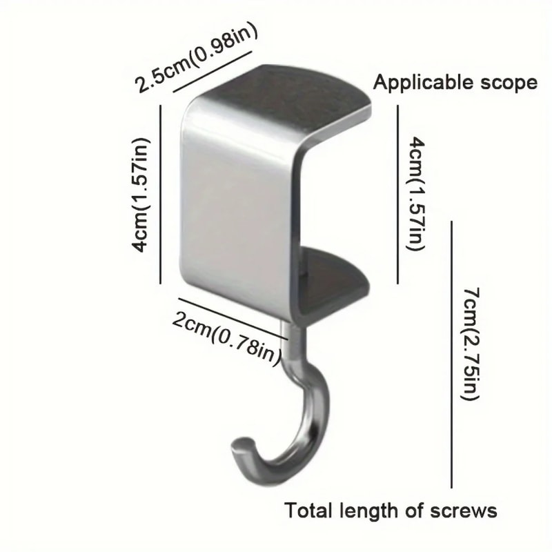 Steel Table Hooks Detachable and Non-Destructive Installation for Office Desks School Dormitories