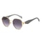 Retro Polygonal Metal Frame Sunglasses for Men Women Luxury Designer Decorative Sun Glasses