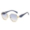 Retro Polygonal Metal Frame Sunglasses for Men Women Luxury Designer Decorative Sun Glasses