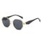 Retro Polygonal Metal Frame Sunglasses for Men Women Luxury Designer Decorative Sun Glasses