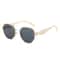 Retro Polygonal Metal Frame Sunglasses for Men Women Luxury Designer Decorative Sun Glasses