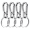 Metal Carabiner Clip Keychain Heavy Duty Key Ring with Hook Organizer for Car Keys, Backpack, or Everyday Carry