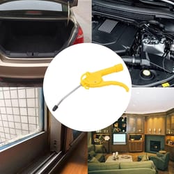 high flow air blow gun for compressor with angled bent nozzle, available in different colors, short style
