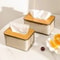 Elegant Wooden Tissue Box with Clear Acrylic Cover Simple Practical Storage Organizer for Home and Office