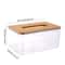 Elegant Wooden Tissue Box with Clear Acrylic Cover Simple Practical Storage Organizer for Home and Office