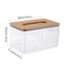 Elegant Wooden Tissue Box with Clear Acrylic Cover Simple Practical Storage Organizer for Home and Office