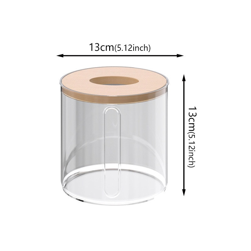 Elegant Wooden Tissue Box with Clear Acrylic Cover Simple Practical Storage Organizer for Home and Office