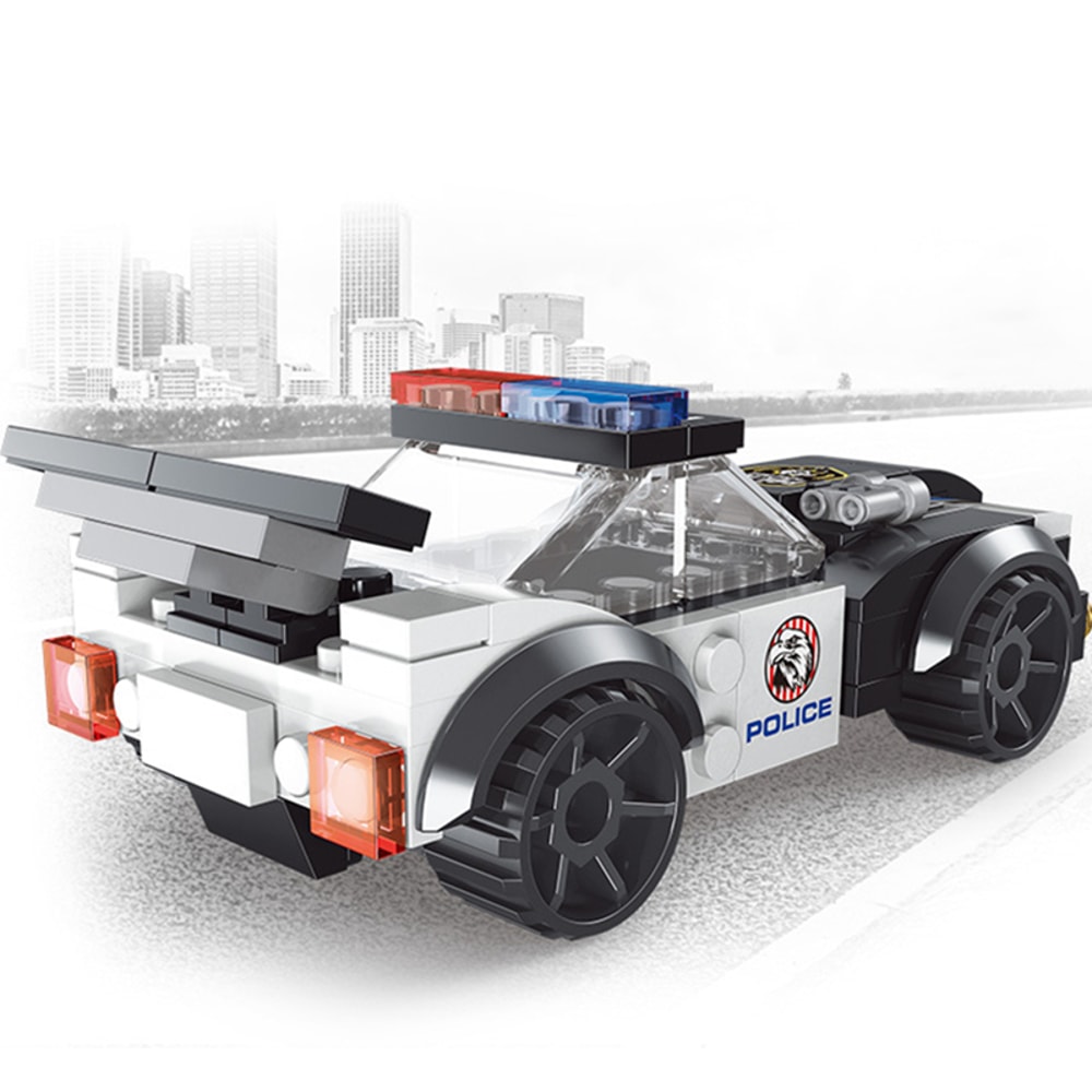 DIY MOC City Plane SWAT Super Police CAR Dual-Rotor Helicopter Building Blocks Kit Classic Model
