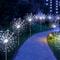 LED Solar Firework Lights Outdoor Waterproof Dandelion Lawn Lamp for Garden Landscape Decor