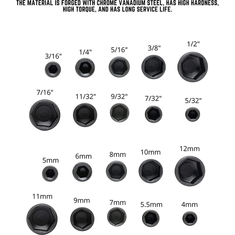 Hex Socket Driver Set Premium Nut Screwdriver Tools For Home Repairs DIY Projects 4