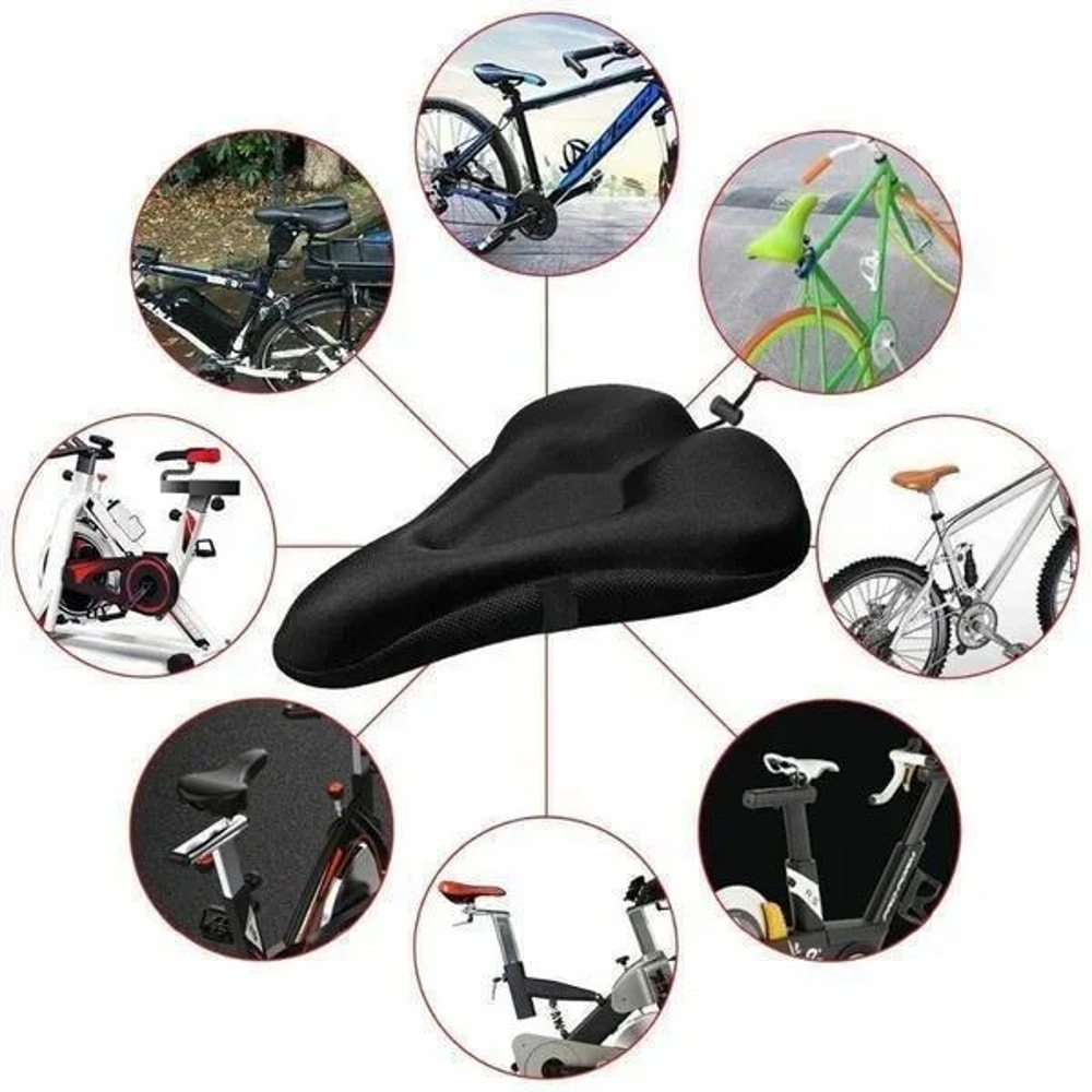Bicycle Saddle Cover Padded Gel Foam Cushion For Comfortable Mountain Road Bike Seats 4
