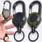 Retractable Carabiner Keychain with Strong Steel Wire Rope for Outdoor Use Heavy Duty Key Ring Tool